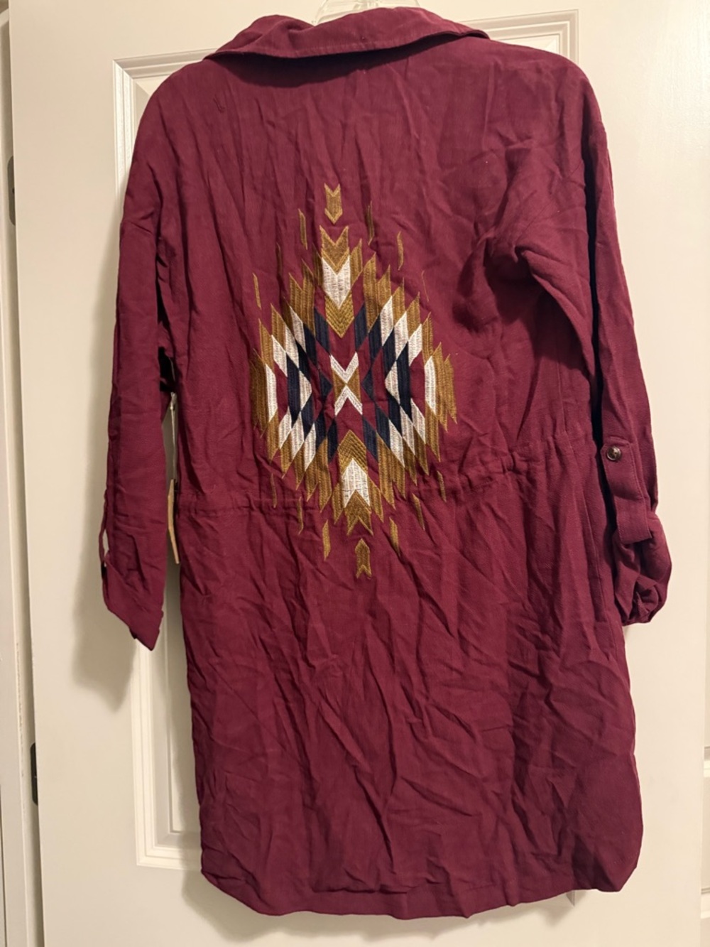 Blu Pepper Burgundy Shirt Jacket